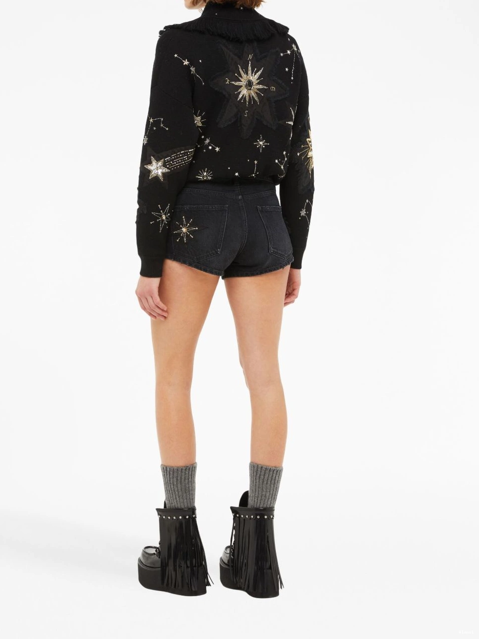 Cheap Wandering denim The Star shorts Women Alanui 0721